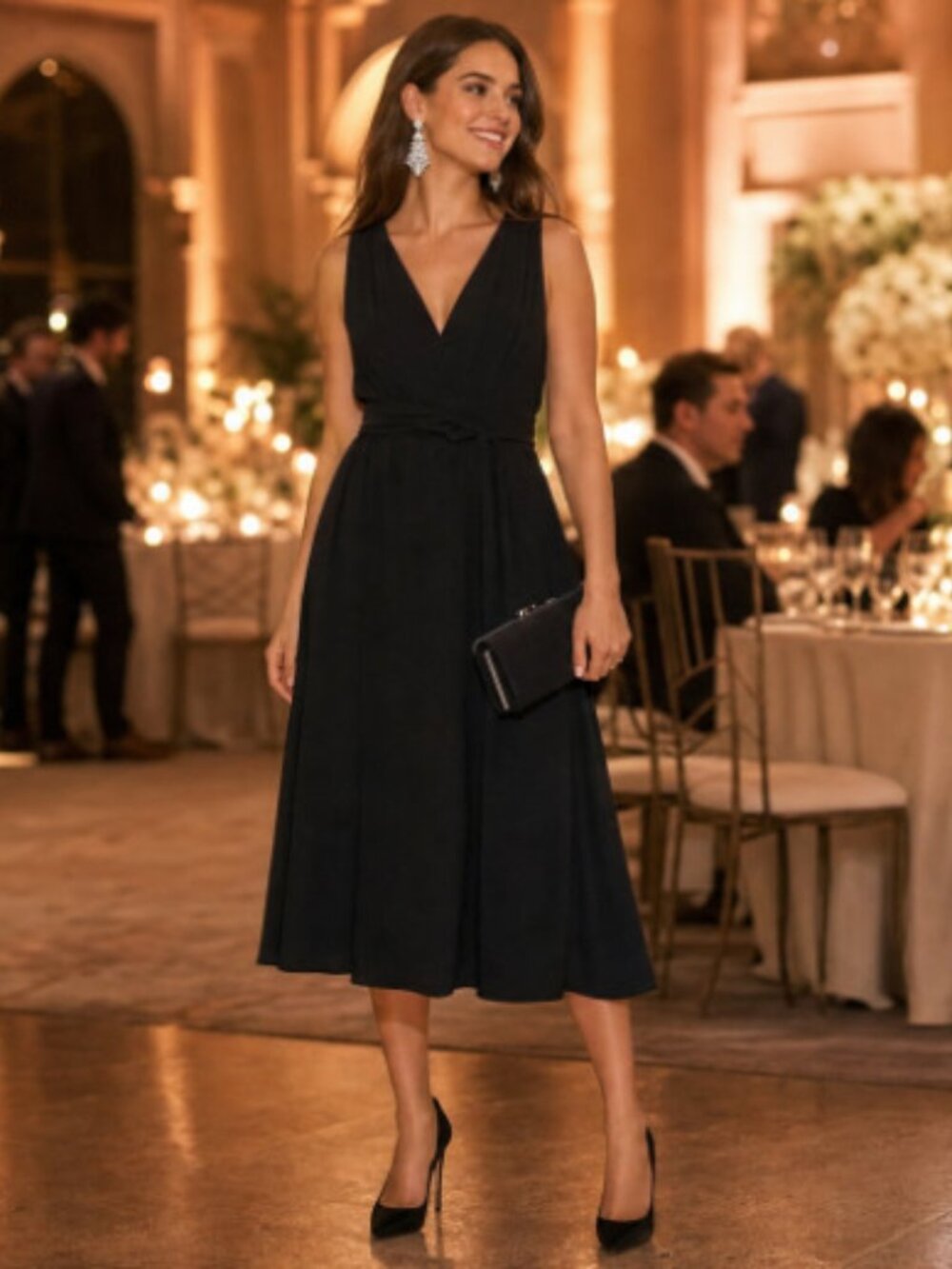 Dona Ricco NY Black Cocktail Evening Dress M